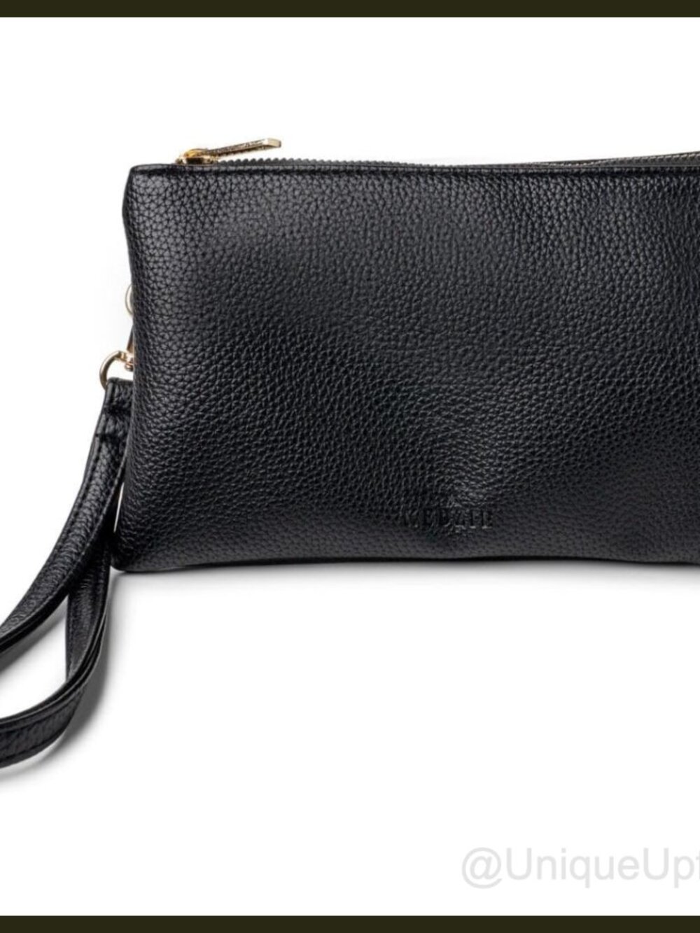 Vegan Leather Convertible Crossbody Purse Wristlet with Card Slots